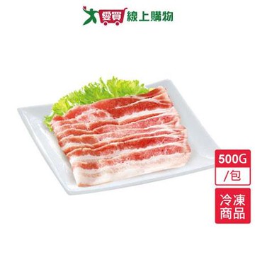 巴拉圭冷凍豬五花燒烤片500G/包【愛買】
