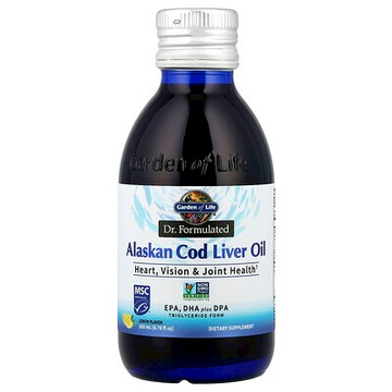 Garden of Life, Dr. Formulated，阿拉斯加魚肝油，檸檬味，6.76 盎司（200 毫升）