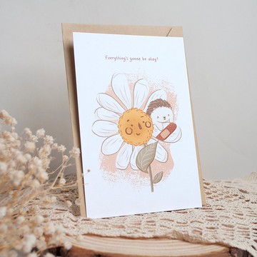 小刺蝟心意卡萬用卡E款- 沒事的everythings gonna be ok