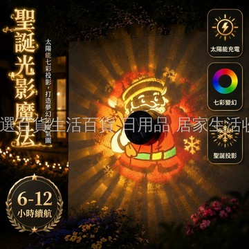 台灣出貨✨ 聖誕老人雪花投影壁燈 太陽能戶外庭院燈 鐵藝掛牆裝飾燈 節慶光影投射 花園景觀照明