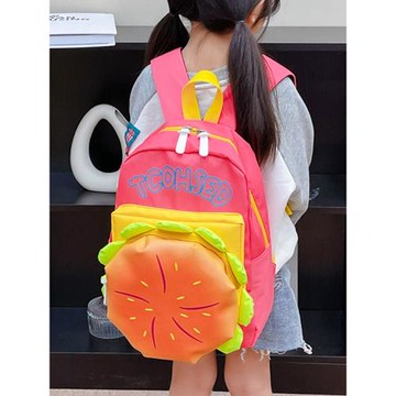 夏天可愛漢堡兒童小背包男童女童出游春游雙肩包卡通幼兒園小書包