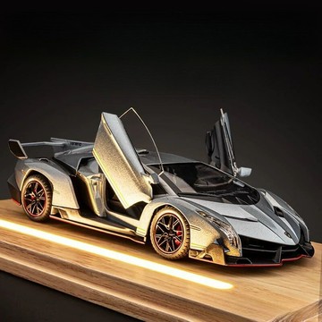 【合金回力】蘭博基尼車模 毒藥模型 跑車模型 汽車模型 仿真合金 1:24比例 回力玩具車 男孩生日禮物 收藏擺件