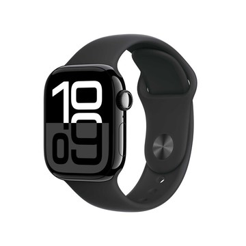 Apple Watch S10 GPS版 42mm(S/M)曜石黑色鋁金屬錶殼配黑色運動錶帶(MWWE3TA/A)