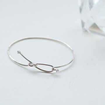 羅紋 結 鉤 925銀 手鐲