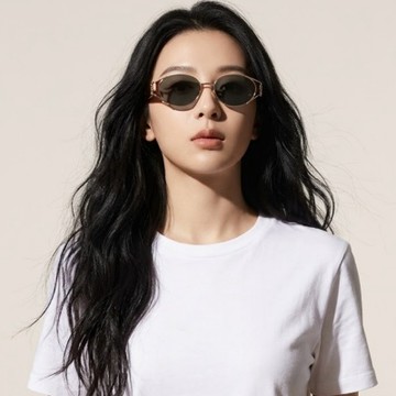 【YSL】橢圓形金屬抗UV太陽眼鏡(SL M919-003)