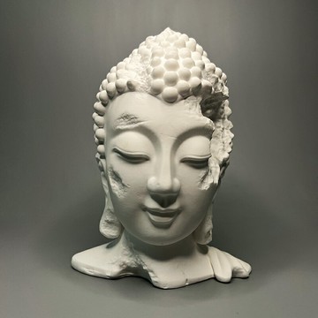 中式禪意佛頭像玄關酒柜家居民宿酒店裝飾品工藝品石膏雕塑擺件