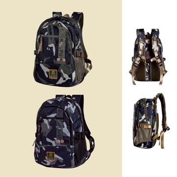 牛津布 男生 後背包 大容量 雙肩包 迷彩 商務背包 筆電背包 15.6吋 學生後背包 防水 沐河 moodriver