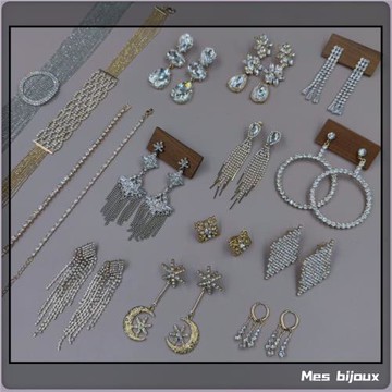 歐美復古經典超閃奢華質感水晶鋯石禮服宴會耳釘耳環耳夾手鏈項鏈