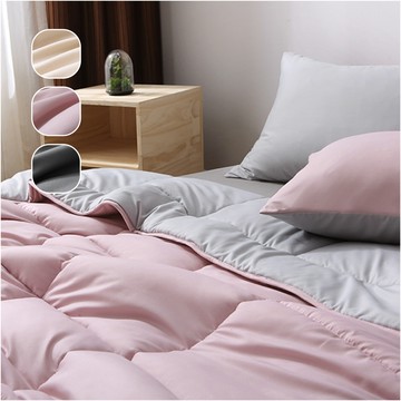 comet Home素色薄被 單人  150 x 200cm  粉色 + 灰色