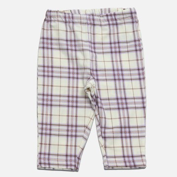日本 Chil2 - 百搭印花彈力七分褲-格紋-紫x白