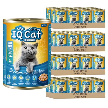 IQ Cat 聰明貓 貓罐頭  海陸雙拼口味  400g  96罐