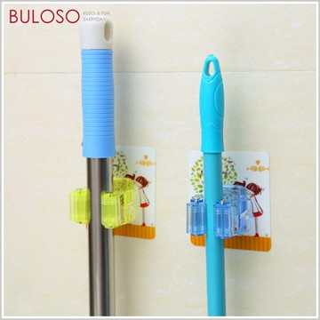 卡通無痕魔力拖把掛架　無痕 強力 拖把架 便利 收納 掛勾（不挑色 款）【A400725】【不囉唆】