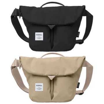 hellolulu KASEN 環保系列 側背包-淺卡其/黑