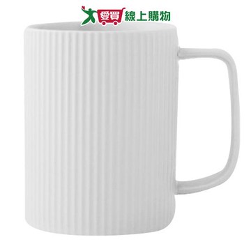 條絨馬克杯 450ml(粉白)【愛買】