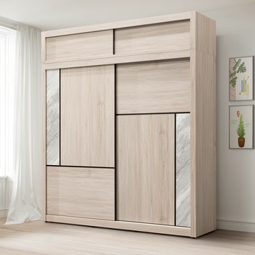 直人木業-COFFEE淺桐木209公分高240公分寛高被櫃滑門衣櫃