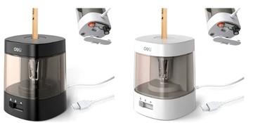 Deli 電動削鉛筆機 適用 6-8mm 鉛筆 乾電池供電 適用素描＆彩色鉛筆 日本代購