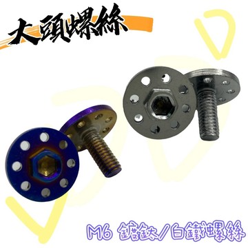 DD部品 大頭  M6 大頭螺絲 鍍鈦螺絲 白鐵螺絲 燒鈦螺絲  車牌螺絲 白鐵 螺絲 鍍鈦