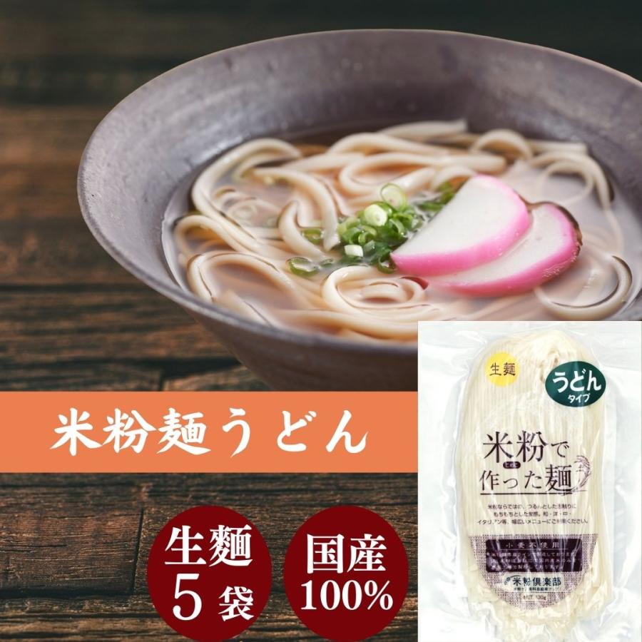 グルテンフリー うどん 米粉 麺 米屋 1食130g 小麦粉不使用 名古屋食糧 麺のみ 5個