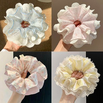 大腸髮圈 不傷發繩 扎丸子頭髮圈 高彈性皮筋 髮繩 綁馬尾髮飾 韓系髮圈 髮繩高顏值大腸髮圈甜美ins風韓系超大號優雅氣