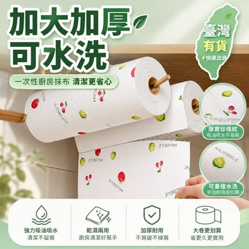 臺灣有貨⚡一次性廚房抹布 廚房紙巾 一次性吸油紙 懶人抹佈 吸油吸水紙 廚房幹濕兩用紙巾 超強去油擦手紙 一次性抹佈