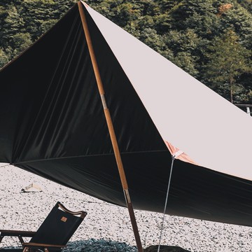 露營野營必備露營天幕桿 營柱支架 戶外露營 野營 加粗支撐桿 木紋色 橡木桿 camping