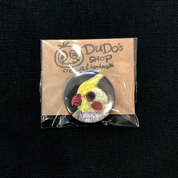 手繪插畫小胸章小徽章別針 | 玄鳳鸚鵡
