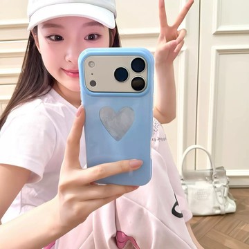 夏日清新淡藍泡泡小魚防摔手機殼 iphone17手機殼 16 15保護殼 簡約設計