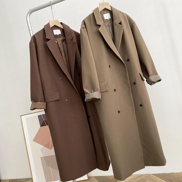 BG系列 年單件外套女西裝領中長款長袖春季新款氣質百搭女  A