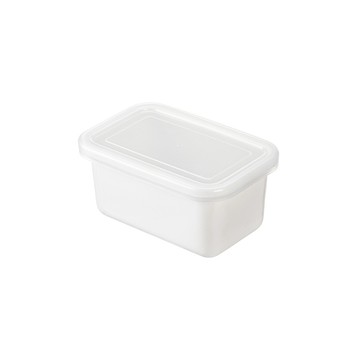 SHIMOYAMA 日系純白風長方形琺瑯保鮮盒(附蓋)-S-550ml-3入