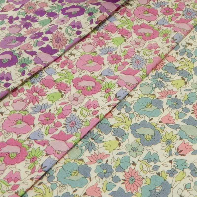 花柄 生地 小花 リバティ風 プリント 花モチーフ ブロード 布 おしゃれ コットンこばやし ピンク ブルー 紫 系 布地 110cm幅 商用利用可能 メール便3mまで可 通販 Lineポイント最大0 5 Get Lineショッピング