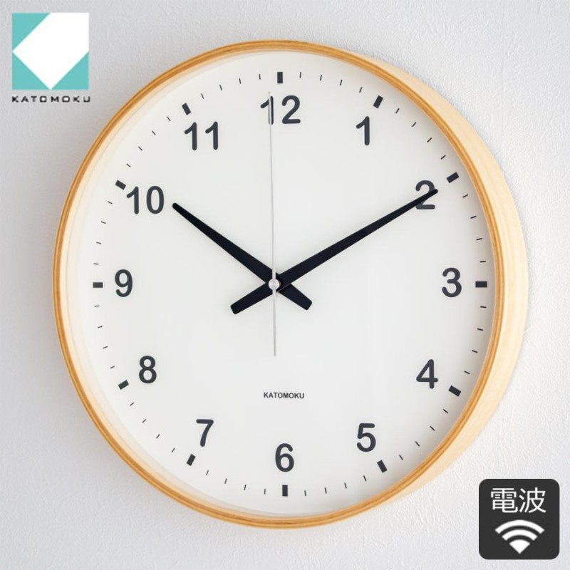 加藤木工 カトモク 掛け時計 KATOMOKU plywood wall clock L