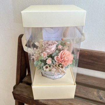 永生花花盒、永生玫瑰花、永生康乃馨盆花、花禮、永生花、乾燥