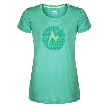├登山樂┤美國Marmot土撥鼠 Women's Post Time  女款防曬排汗短袖T恤 綠 #55250-8450