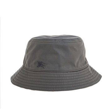 BURBERRY 經典戰馬LOGO雙面格紋兩用漁夫帽 (灰色/格紋)