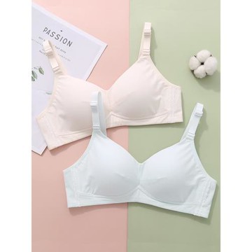 內衣女無鋼圈初中學生高中少女文胸小胸聚攏純棉發育期無痕胸罩女