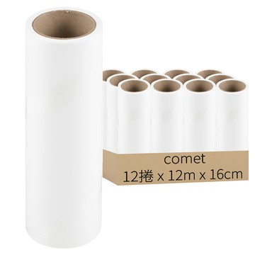 comet 斜撕自黏除塵滾輪補充包  12捲  12m x 16cm