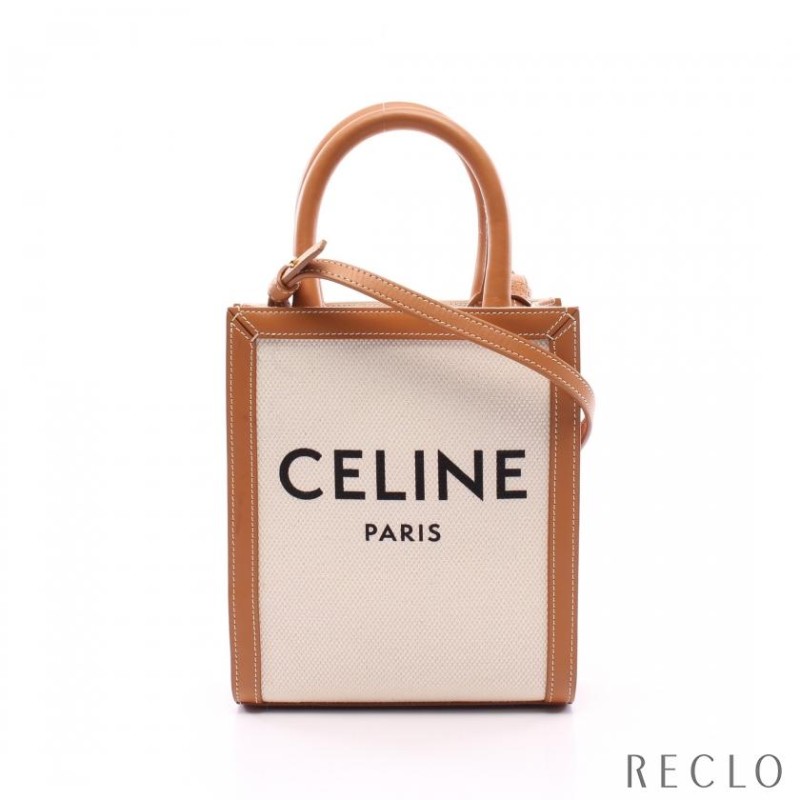 セリーヌ CELINE ミニ バーティカルカバ ハンドバッグ キャンバス