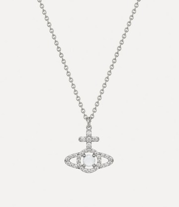 Vivienne Westwood Olympia Cubic Zirconia Pendant Necklace Silver Cubic Zirconia Women