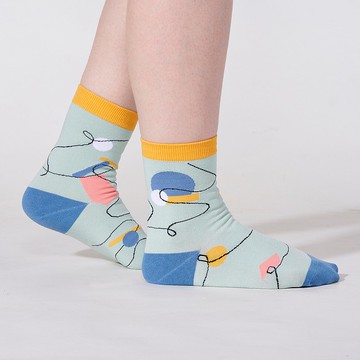 隨心所欲 3:4 /綠/ 襪子