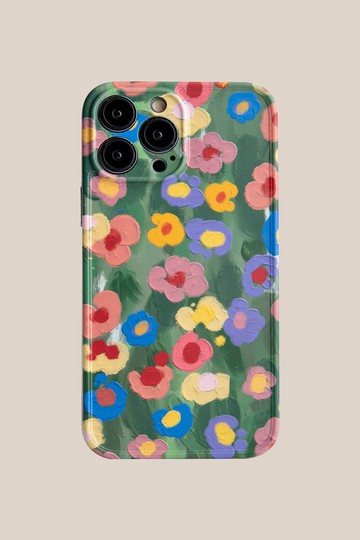 Multicolor Floral Print Phone Case 12Pro-Multi