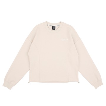 KANGOL 女 圓領T 長袖上衣 黃色-6352100231