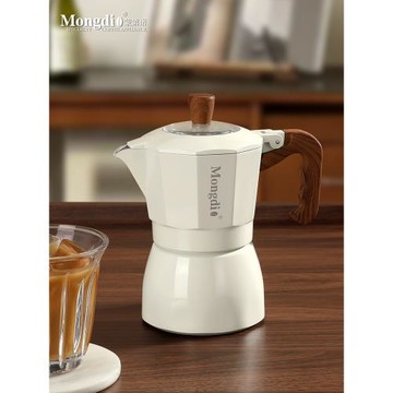 Mongdio雙閥摩卡壺煮咖啡壺意式濃縮咖啡機小型家用手沖咖啡器具