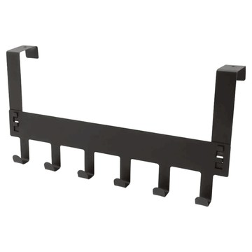 TRENY 美式門後掛勾架 - 黑色 鐵製 最大門板厚度4.5cm 承重4KG  1個