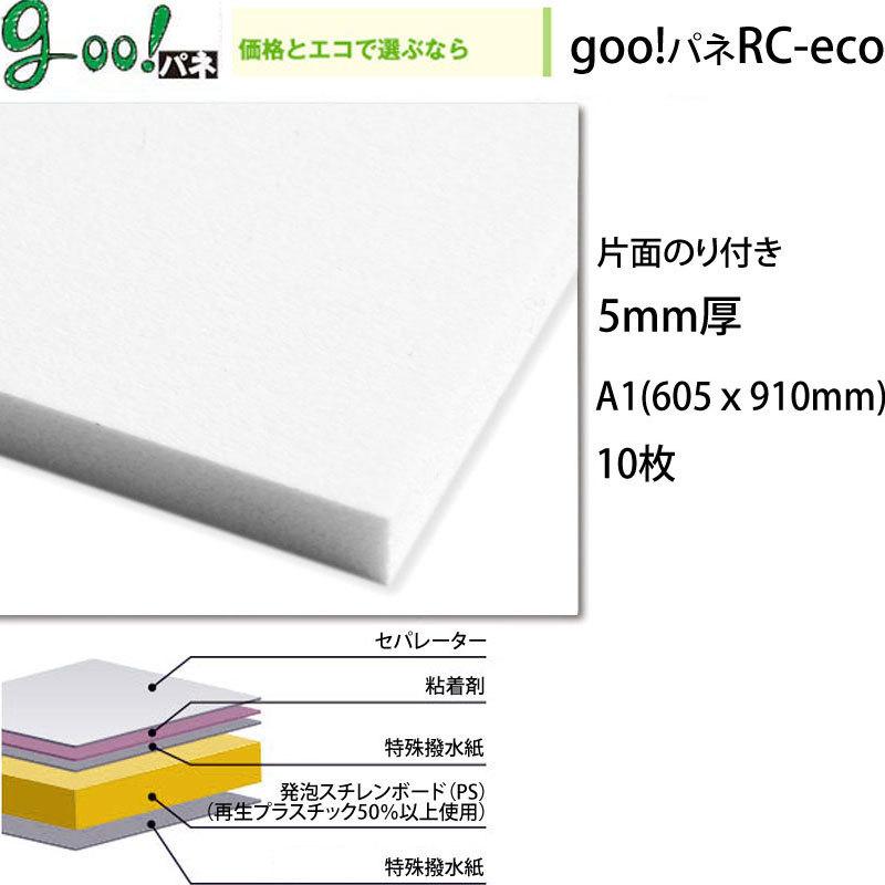 goo パネ RC-ecoタック 片面粘着 5mm厚 A1 光洋産業