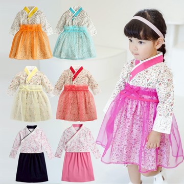 Augelute Baby童衣 女童中國風假兩件長袖洋裝 女寶寶氣質韓服 Cosplay 新年童裝 傳統服 82039