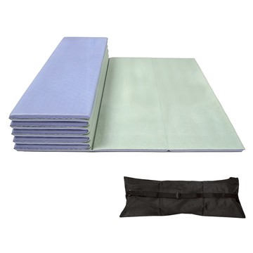 QMAT 環保POE摺疊瑜珈墊 附尼龍拉鍊袋  1個  60 x 180 x 0.6cm  沉靜紫藍