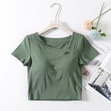 美背女一體bra純棉黑色V領背心