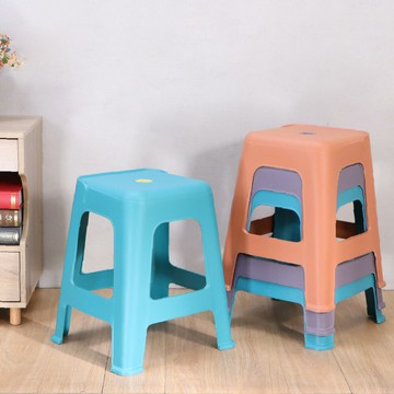 LOGIS " 4入組"多彩堆疊凳 塑膠椅 餐桌椅 3色【CT-HX4】