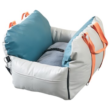 毛皇上 車載寵物窩  1個  藍拼色  均碼