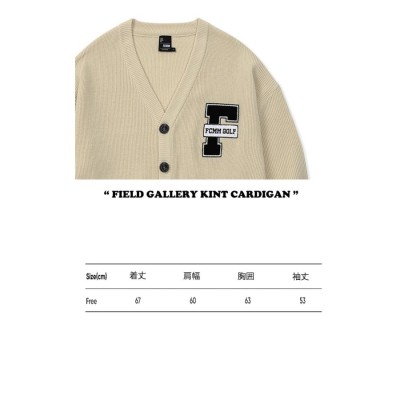 エフシーエムエム カーディガン FCMM FIELD GALLERY KINT CARDIGAN